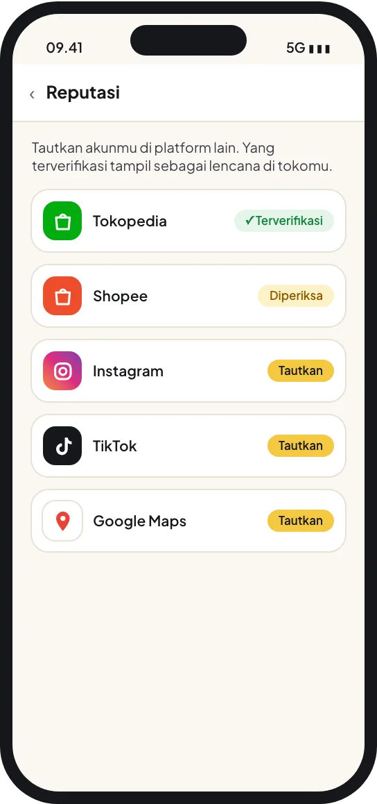 Menautkan reputasi