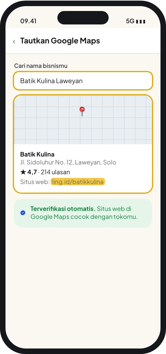 Langkah 4: Google Maps terverifikasi otomatis