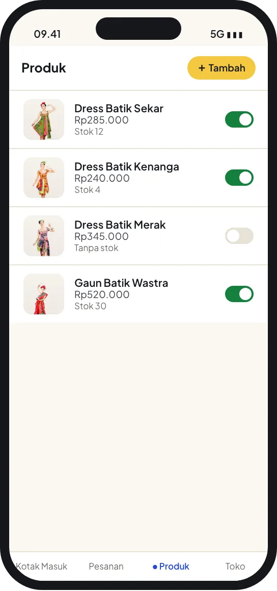 Menambah produk