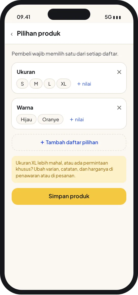 Langkah 4: Tambahkan pilihan bila perlu